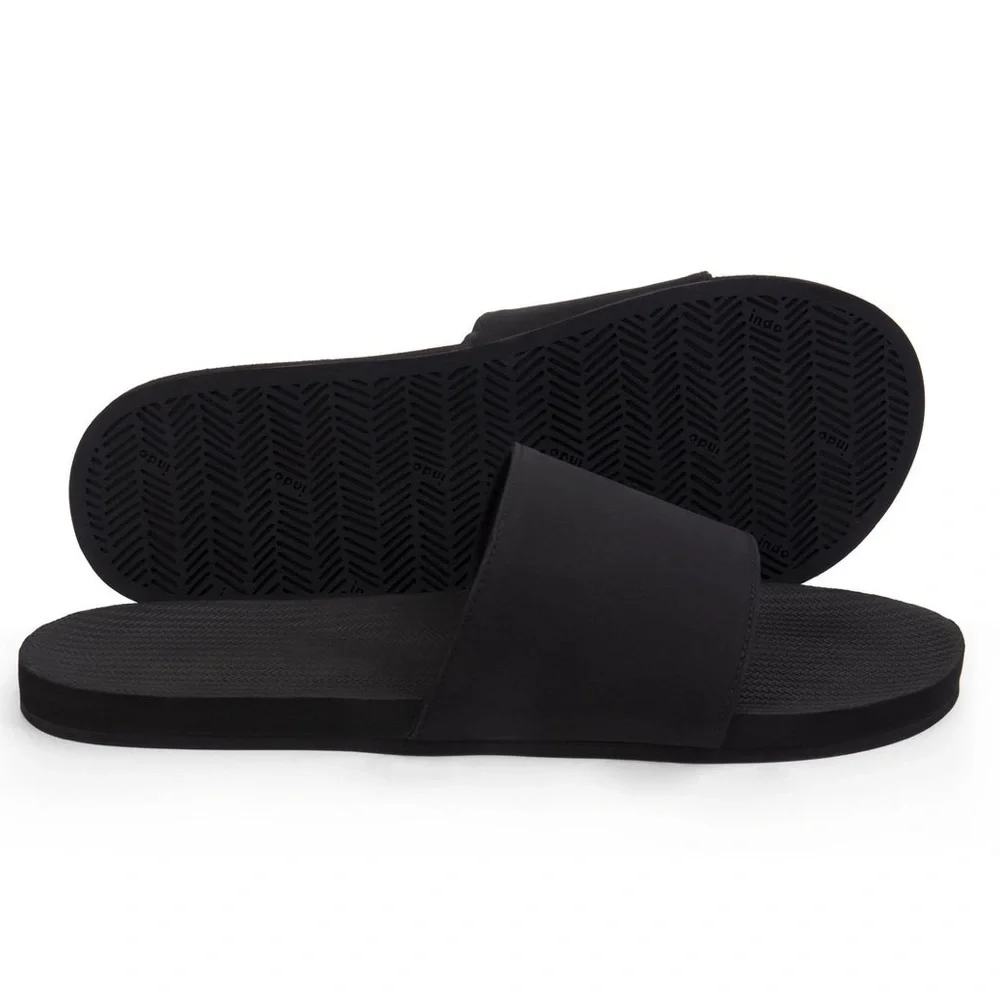 Men’s Indosole Slides - Recycled Tire Soles Black NWT come with box size 12